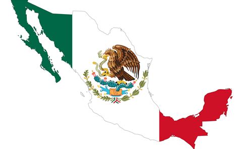 Mexico Flag Map Png