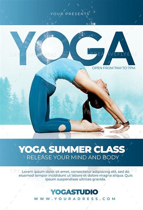 yoga flyer template word free