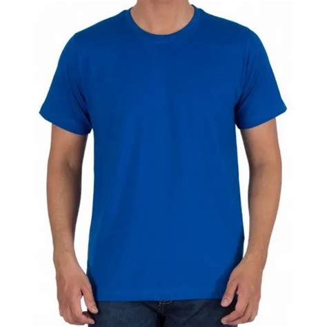 Cotton Blue High Quality Plain T Shirt Rs 130 Piece Tirupurttouch