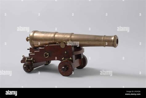 Model Of A 30 Pounder Cannon On A Gun Carriagethe Heavy Artillery On