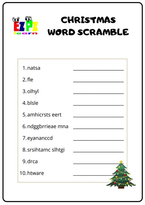 Christmas Word Scramble 1