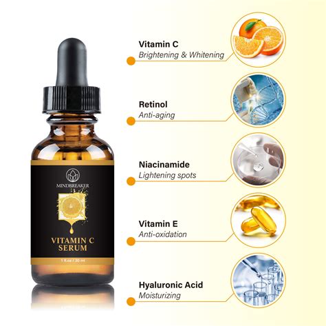 Vitamin C Retinol Serum New Skin Treatment Formula Organic Anti Wrin