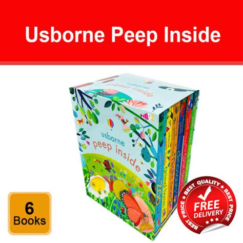 Usborne Peep Inside Series Collection 6 Books Set Children Original