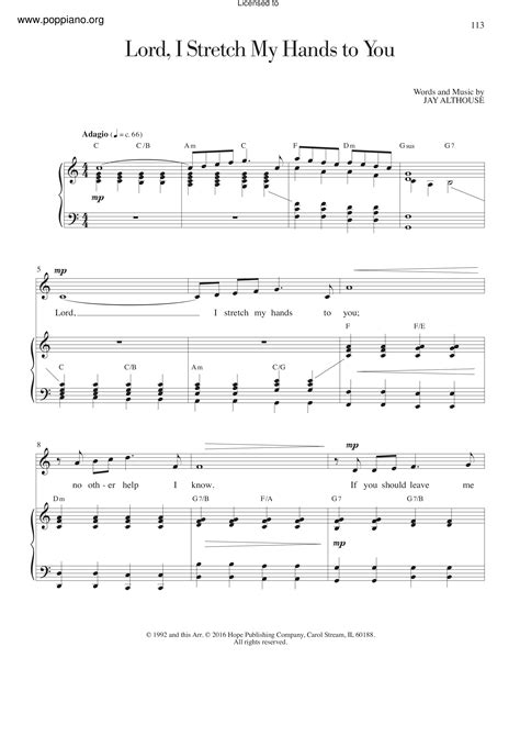 Hymn Lord I Stretch My Hands To You Sheet Music Pdf Free Score Download