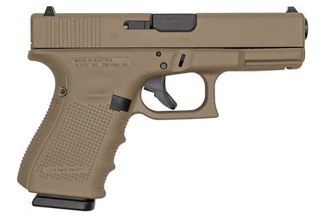 Glock 19 Gen4 9mm 15 Round Pistol With Flat Dark Earth Cerakote Finish