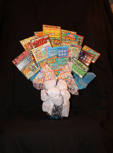 Vase full of Lottery Tickets *****Lottery Bouquet***** | Lottery ticket bouquet, Lottery ticket 