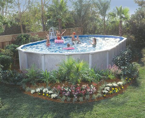 Gsm 18 X 33 Oval Vero Beach Above Ground Pool Package 52 Height