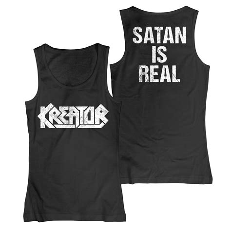 Bravado Logo Satan Is Real Kreator Girlie Tank Top