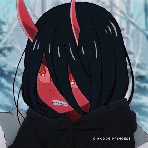 Pin De Zero Two Em Black Hair 002 Lauren Personagens De Anime