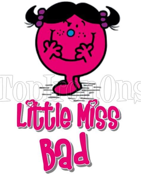 Mr Men And Little Miss Bad T Shirt Iron On Transfer 8 Little Miss Characters Mr Men Little
