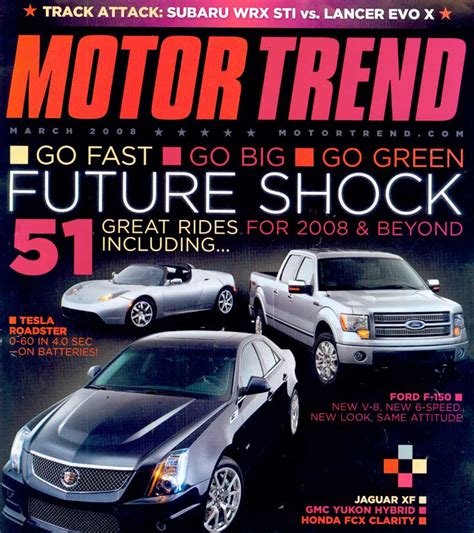 Viimeisimmät twiitit käyttäjältä motortrend (@motortrend). The "Tesla Roadster" - March 2008, Motor Trend Magazine