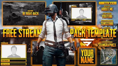 FREE PUBG Streampack Template PSD Seangraphicx YouTube