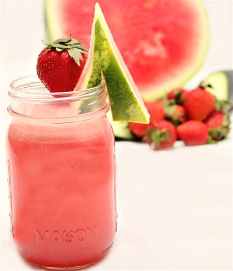 Strawberry Watermelon And Cucumber Juice Recipe Delicious And