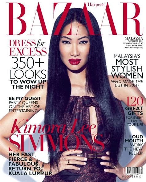 Cover Of Harpers Bazaar Malaysia With Kimora Lee Simmons December