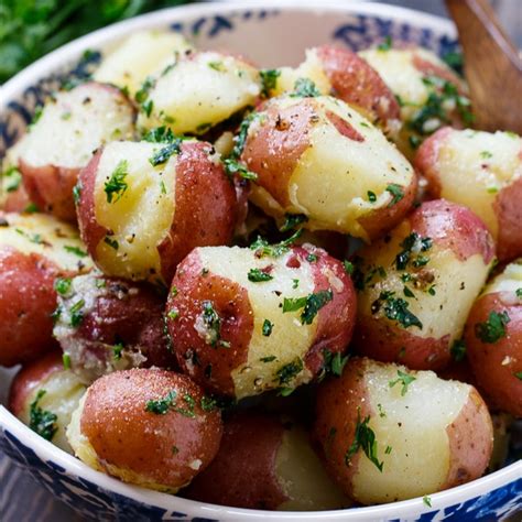 I boiled the potatoes first, then microwaved as recipe indicated. Buttered Parsley Potatoes - Spicy Southern Kitchen