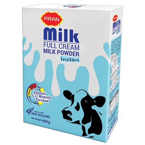 Pran Milk Full Cream Milk Powder 400gm Pran Foods