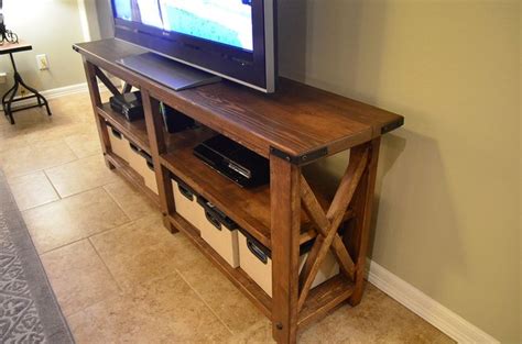You'll even get to do it in your own style, there are plans for a farmhouse, rustic, modern, contemporary, and industrial television stands. Custom DIY Big Screen TV Stand | Brett's Custom ...