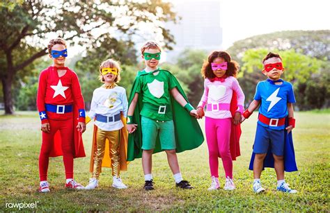 Superhero Kids With Superpowers Premium Image By