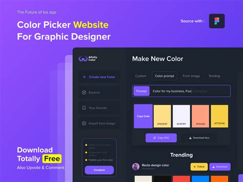 Ai Color Picker Website Concept Design Ui Kit Uplabs