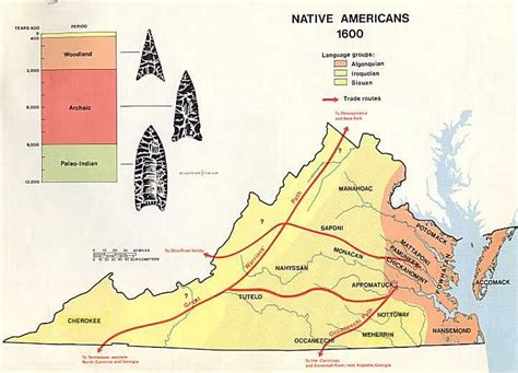 Native American Tribes In Virginia Map Map