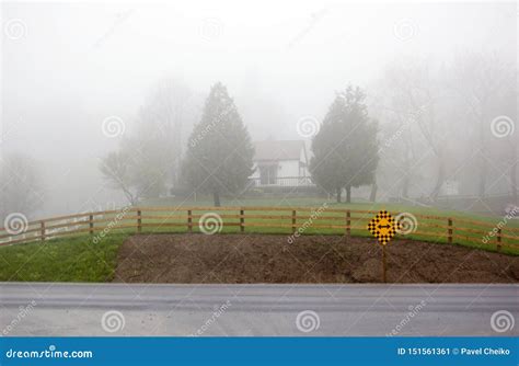 Fence Stock Image Image Of House Posts Farm Mist 151561361
