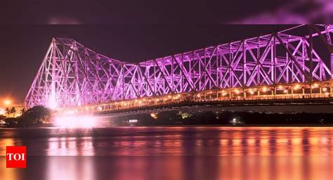 Night View Of Howrah Bridge Times Of India