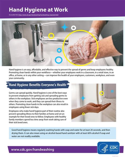 Hand Hygiene At Work Handwashing Cdc