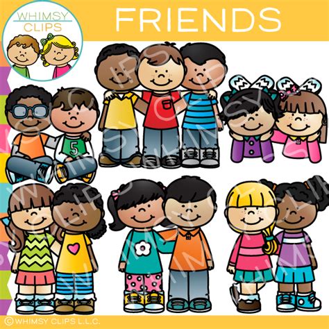 Friends Clip Art Images And Illustrations Whimsy Clips