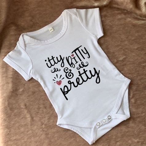 Itty Bitty And Pretty Svg Baby Girl Onesie Svg File Baby Girl Svg For