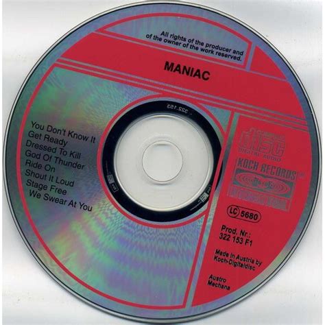 Maniac De Maniac Cd Chez Kamchatka Ref 119611017