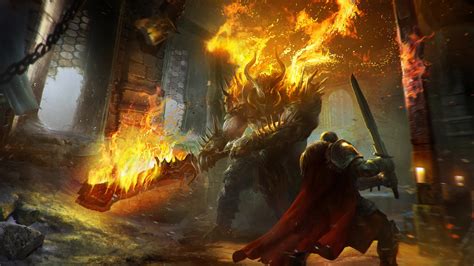 Battle Flames Lords Of The Fallen 4k Animated Background Live Desktop Wallpapers