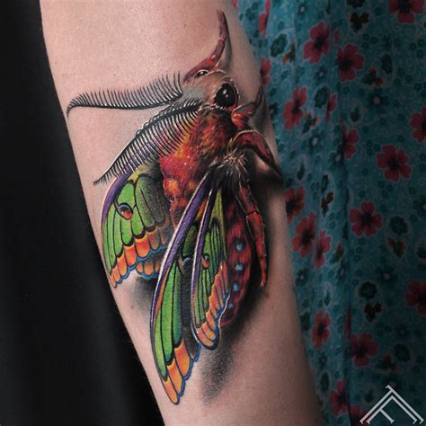 Moth Butterfly Custom Tattoo Tattoofrequency Marispavlo