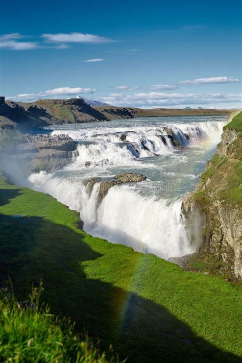 Famous Gullfoss Waterfall In Southern Iceland Stock Image Image Of