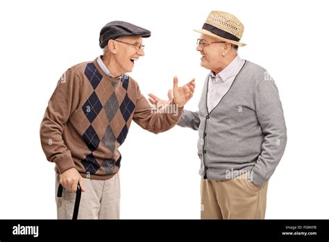 Two Old People Talking To Each Other Cut Out Stock Images And Pictures