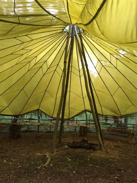 A parachute is a device used to slow the descent of a person or object falling through the atmosphere by creating drag. Inside view of the parachute shelter. #Bushcraft #Camp # ...