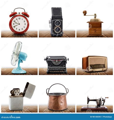 Original Great Vintage Objects Collection Stock Photo Image Of Alarm
