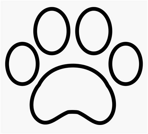 White Paw Print Png Outline Paw Print Vector Transparent Png