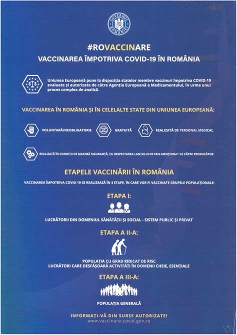 Cu toate că, încă din prima zi de viață, bebelușii trebuie să primească vaccinurile incluse în schema națională de vaccinare, românia nu are o lege care să prevadă obligativitatea vaccinării. A început campania de vaccinare împotriva Covid-19 - Primăria Comunei Miroslava