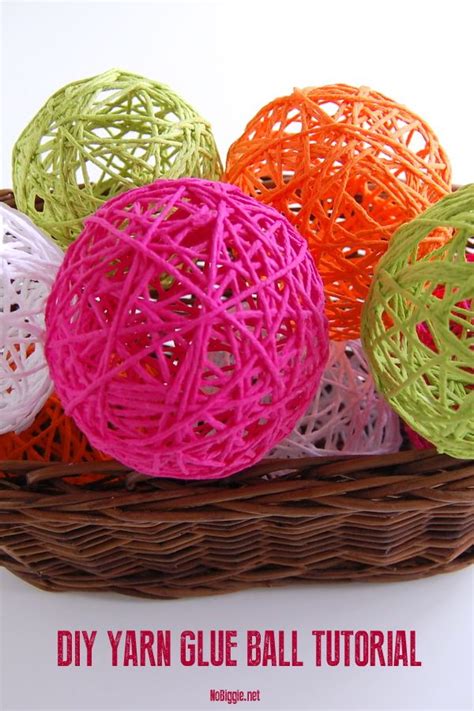 Diy Glue Yarn Ball Tutorial Yarn Crafts For Kids Easy Yarn Crafts