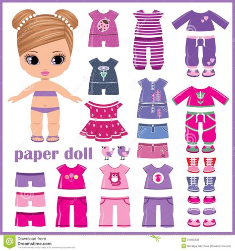 Paper Doll With Clothes Set Muñecas De Papel Antiguas Sobres De
