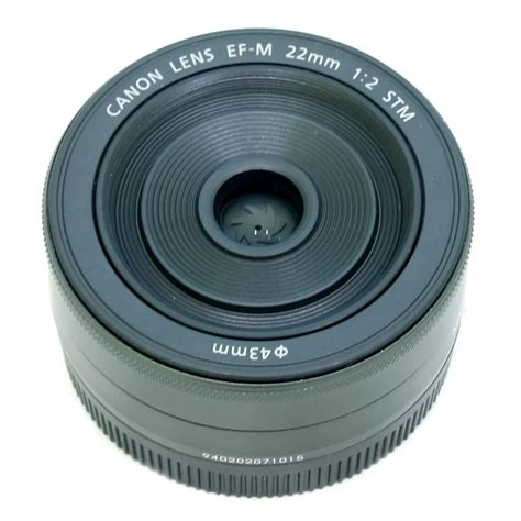 Used Canon Ef M 22mm F2 Stm Lens Black Sn 940202071015 Near