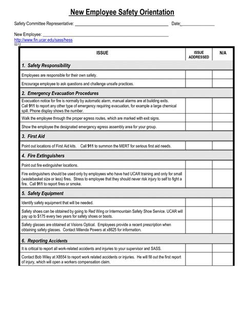 Safety Training Checklist Template Web Ensure 100 Safety With The Help