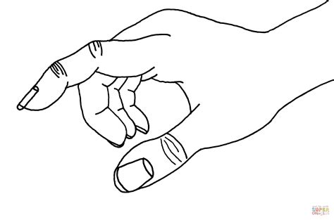 Pointing Hand coloring page | Free Printable Coloring Pages