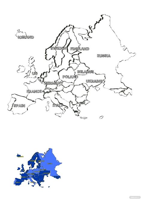 Free Political Europe Map Coloring Page PDF Template Net