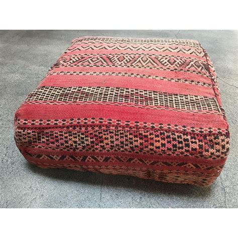 Moroccan Vintage Floor Pillow Seat Cushion Made From A Tribal Berber