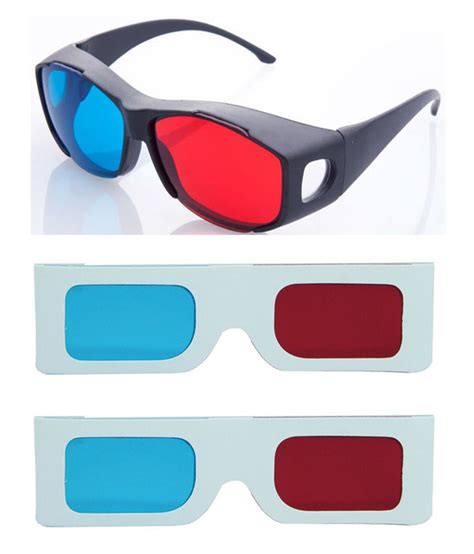 Buy Hrinkar Original New Model Anaglyph 3d Glasses Red And Cyan 1 Plastic 2 Paper Offer 3d
