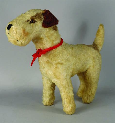 Vintage Steiff Original Fox Terrier Dog Collectable Plush Fox