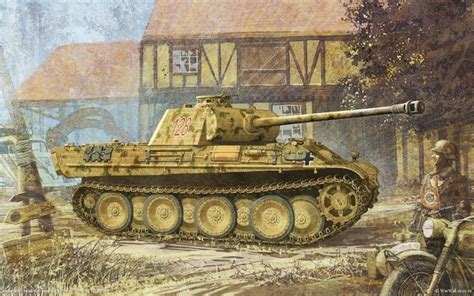 Немецкий тяжёлый танк PzKpfw V Пантера War Wallpapers