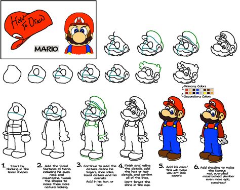 How To Draw Super Mario Characters Step By Step Follow Along To Learn