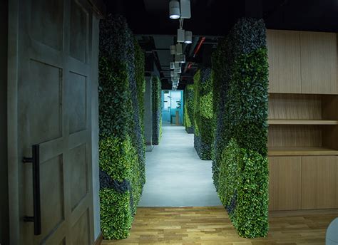 Landscaping Artificial Green Walls For Dubai Media Office Planters Uae